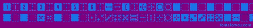 SteampipsD6 Font – Blue Fonts on Purple Background