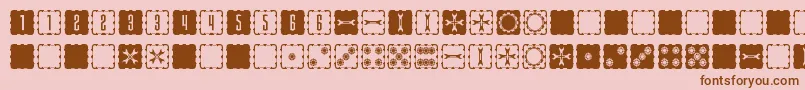 SteampipsD6 Font – Brown Fonts on Pink Background