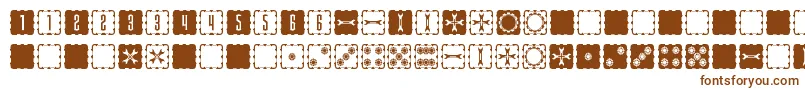 Шрифт SteampipsD6 – коричневые шрифты на белом фоне