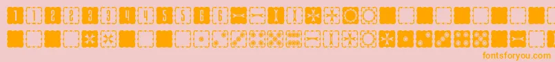 SteampipsD6 Font – Orange Fonts on Pink Background