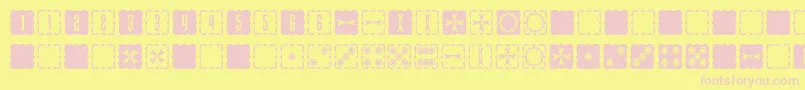 Czcionka SteampipsD6 – różowe czcionki na żółtym tle