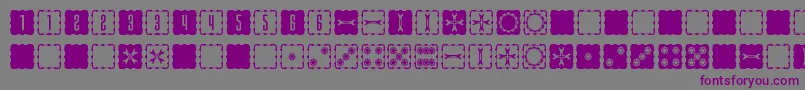 フォントSteampipsD6 – 紫色のフォント、灰色の背景