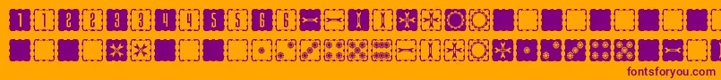 フォントSteampipsD6 – オレンジの背景に紫のフォント
