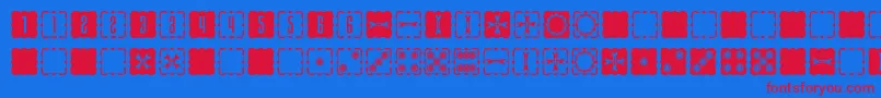 SteampipsD6 Font – Red Fonts on Blue Background