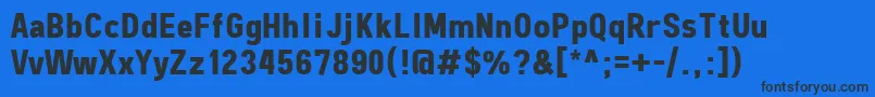 FreeroadBold Font – Black Fonts on Blue Background