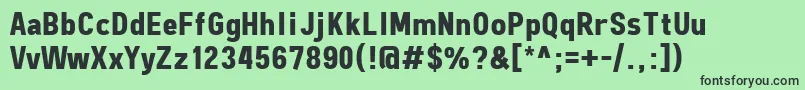 More about FreeroadBold Font FreeroadBold Font – Black Fonts on Green Background