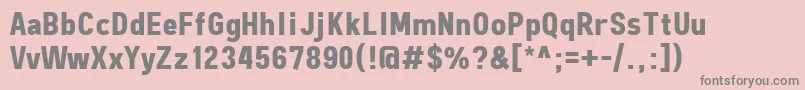 FreeroadBold Font – Gray Fonts on Pink Background