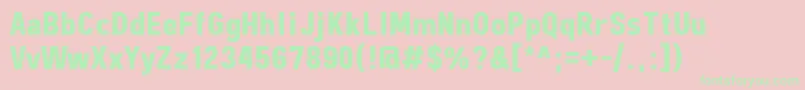 FreeroadBold Font – Green Fonts on Pink Background