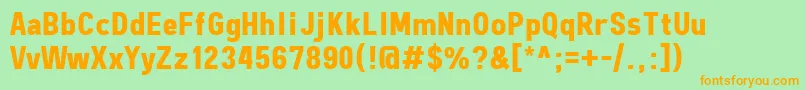 More about FreeroadBold Font FreeroadBold Font – Orange Fonts on Green Background