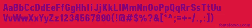 FreeroadBold Font – Purple Fonts on Red Background