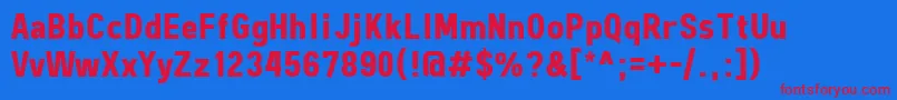 FreeroadBold Font – Red Fonts on Blue Background