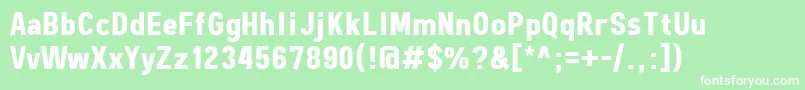 FreeroadBold Font – White Fonts on Green Background
