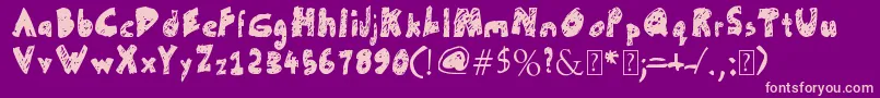 Weitere Informationen zur UnFinished-Schriftart UnFinished-Schriftart – Rosa Schriften auf violettem Hintergrund