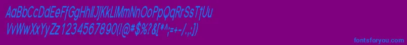 SfflorencesanscompBoldital Font – Blue Fonts on Purple Background