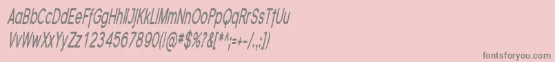 SfflorencesanscompBoldital Font – Gray Fonts on Pink Background