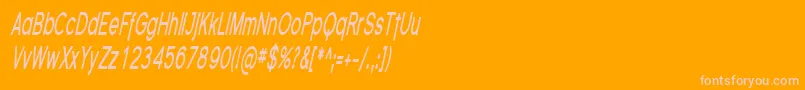 SfflorencesanscompBoldital Font – Pink Fonts on Orange Background