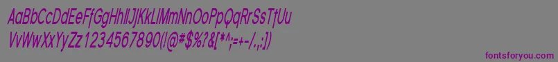 SfflorencesanscompBoldital Font – Purple Fonts on Gray Background