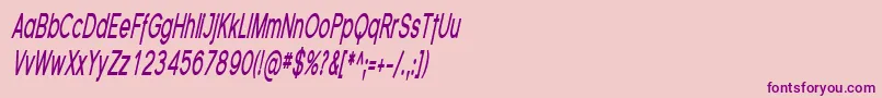 SfflorencesanscompBoldital Font – Purple Fonts on Pink Background