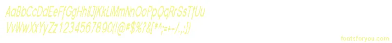 SfflorencesanscompBoldital Font – Yellow Fonts on White Background