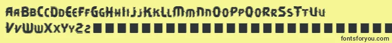 VtksCitrino2 Font – Black Fonts on Yellow Background