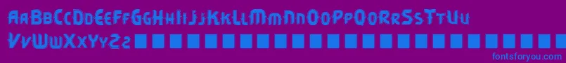 VtksCitrino2 Font – Blue Fonts on Purple Background