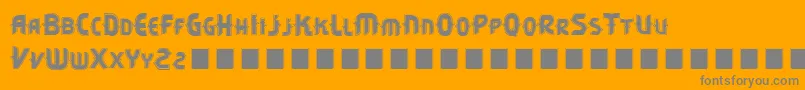 フォントVtksCitrino2 – オレンジの背景に灰色の文字