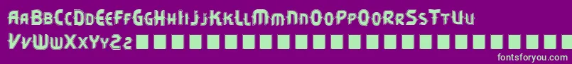 VtksCitrino2 Font – Green Fonts on Purple Background