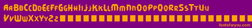 VtksCitrino2 Font – Orange Fonts on Purple Background