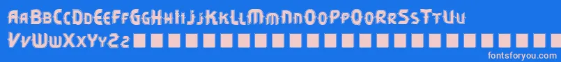 VtksCitrino2 Font – Pink Fonts on Blue Background