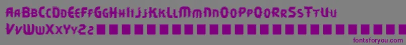 フォントVtksCitrino2 – 紫色のフォント、灰色の背景