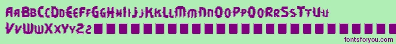 VtksCitrino2 Font – Purple Fonts on Green Background