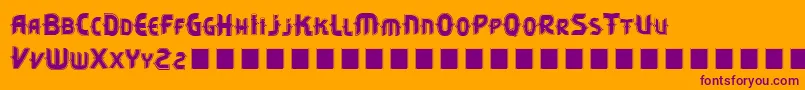 フォントVtksCitrino2 – オレンジの背景に紫のフォント