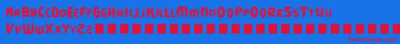 フォントVtksCitrino2 – 赤い文字の青い背景