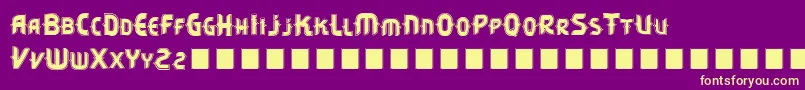 VtksCitrino2 Font – Yellow Fonts on Purple Background