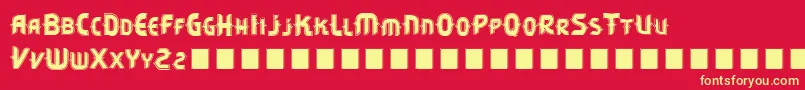 VtksCitrino2 Font – Yellow Fonts on Red Background