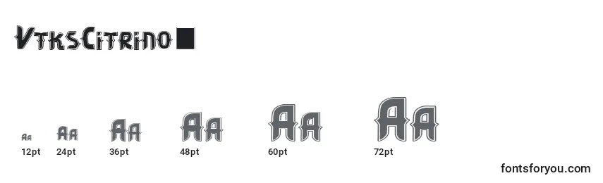 VtksCitrino2 Font Sizes