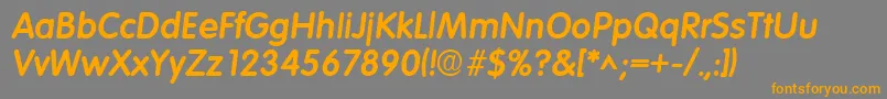 ElementaryHeavySfBoldItalic Font – Orange Fonts on Gray Background