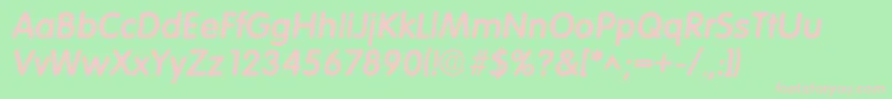 ElementaryHeavySfBoldItalic Font – Pink Fonts on Green Background