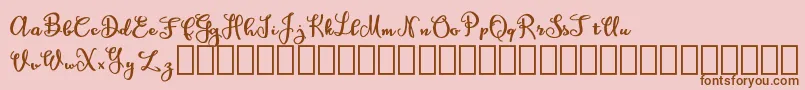 AmaghDemo Font – Brown Fonts on Pink Background