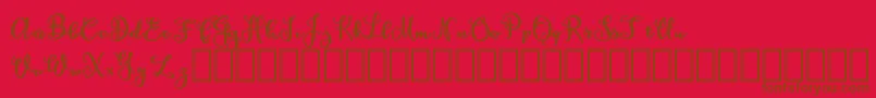 Шрифт AmaghDemo – коричневые шрифты на красном фоне