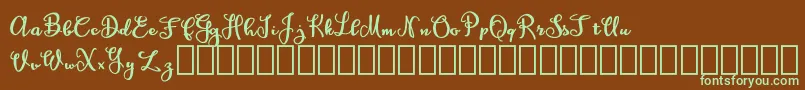 AmaghDemo Font – Green Fonts on Brown Background