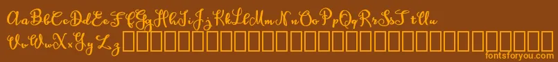 AmaghDemo Font – Orange Fonts on Brown Background