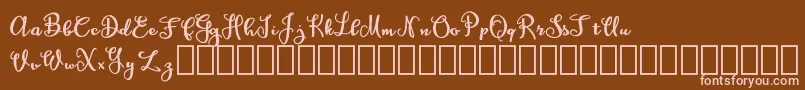 AmaghDemo Font – Pink Fonts on Brown Background