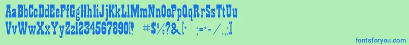 Rsplaybill Font – Blue Fonts on Green Background