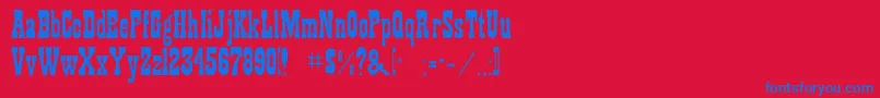 Rsplaybill Font – Blue Fonts on Red Background