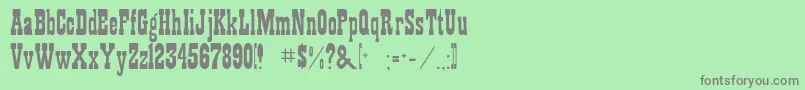 Rsplaybill Font – Gray Fonts on Green Background