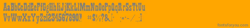 Rsplaybill-Schriftart – Graue Schriften auf orangefarbenem Hintergrund