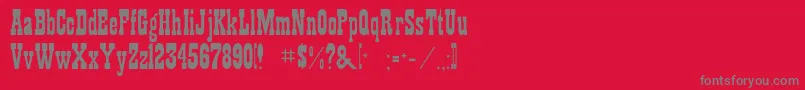 フォントRsplaybill – 赤い背景に灰色の文字