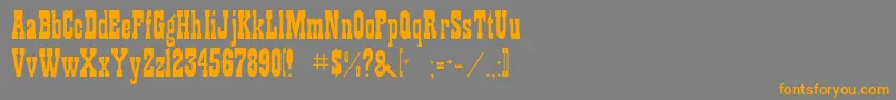 Rsplaybill Font – Orange Fonts on Gray Background