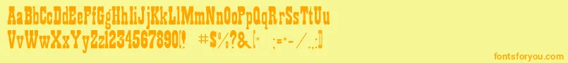 Rsplaybill Font – Orange Fonts on Yellow Background